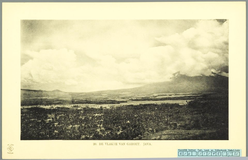 KITLV - 37350 - Demmeni, J. - Tulp, De - Haarlem - Landscape near Garut - 1911