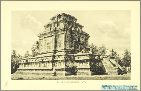 KITLV - 37354 - Demmeni, J. - Tulp, De - Haarlem - The Buddhist temple Mendut in Central Java - 1911