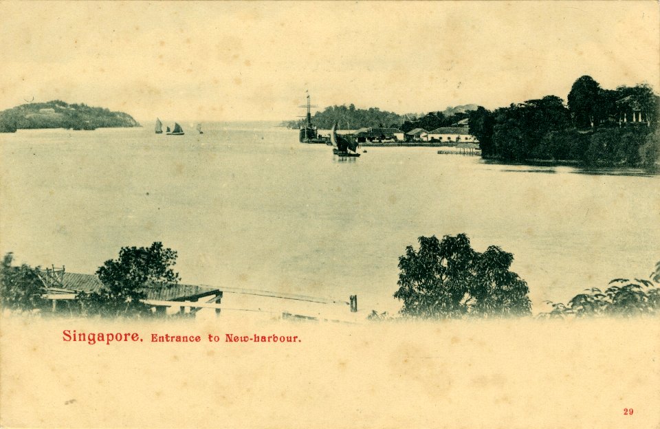 KITLV - 1404881 - Singapore. Entrance at New harbor. - 1895-1908