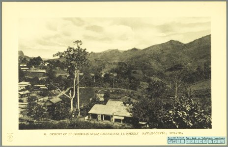 KITLV - 37422 - Demmeni, J. - Tulp, De - Haarlem - The Ombilin coal mines at Durian at Sawahlunto - 1911
