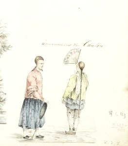 KITLV - 37C129 - Comte, Louis le - Inhabitants of Canton (Guangzhou), China - Water colour - Circa 1830