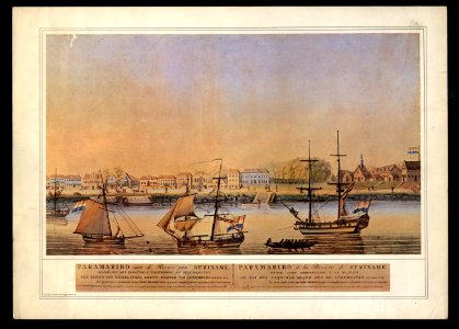 KITLV - 37C300 - Beranger, P. - Paramaribo on the river of Surinam, dedicated with the consent of His Majesty the King of the Netherlands - Offset - 1817-02-15
