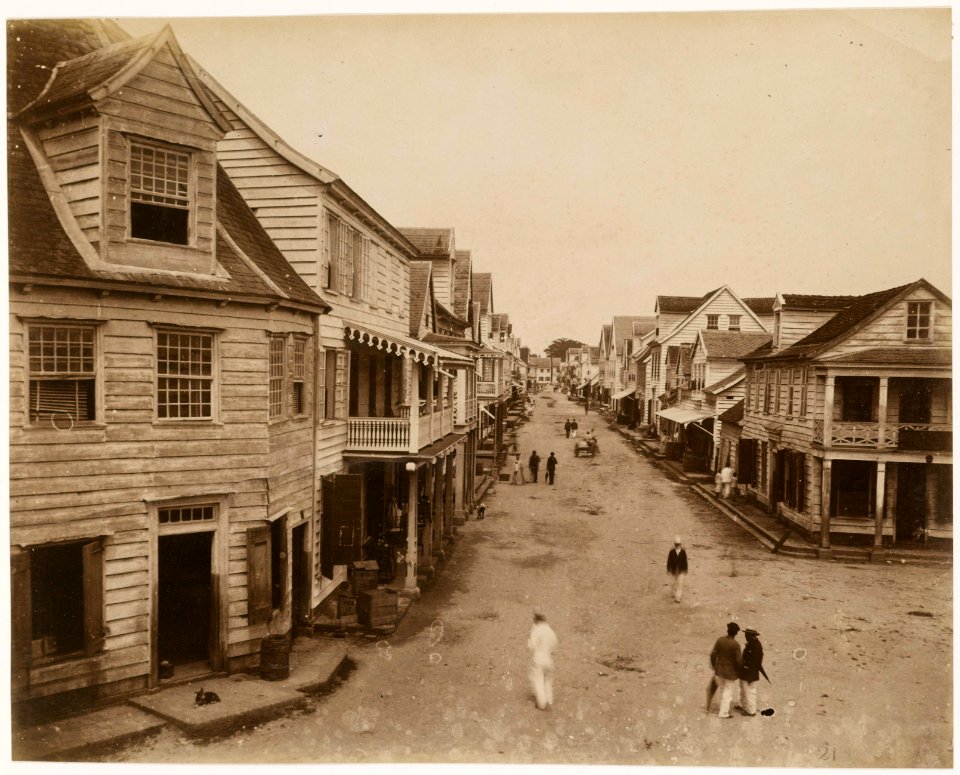 KITLV - 39022 - Muller, Julius Eduard - Paramaribo - The Watermolenstraat, Paramaribo - circa 1885