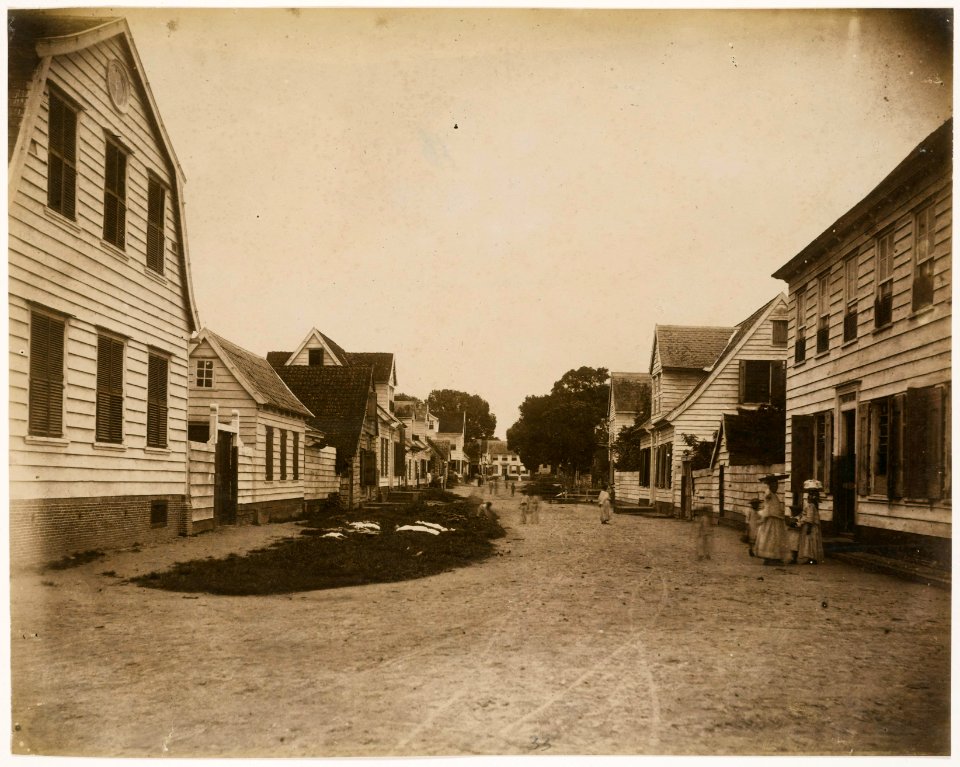 KITLV - 39034 - Muller, Julius Eduard - Paramaribo - The Klipstenenstraat in Paramaribo - circa 1885