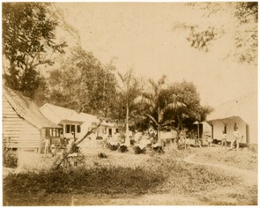 KITLV - 39066 - Muller, Julius Eduard - Paramaribo - Coolie housing in Surinam - circa 1885 photo