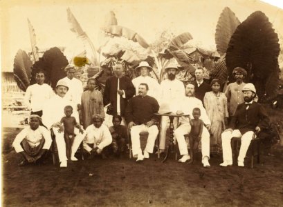 KITLV - 40323 - Stafhell & Kleingrothe - Medan - Management staff in a plantation in Deli - circa 1890