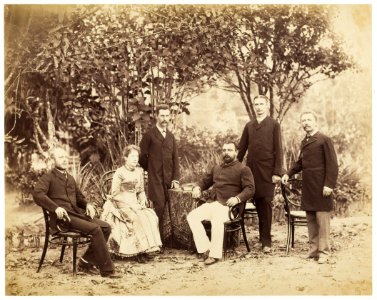 KITLV - 40335 - Stafhell & Kleingrothe - Medan - Europeans in Deli - circa 1890