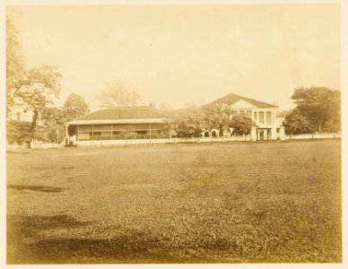 KITLV - 29165 - Hotel d'Europe at Singapore - 1860