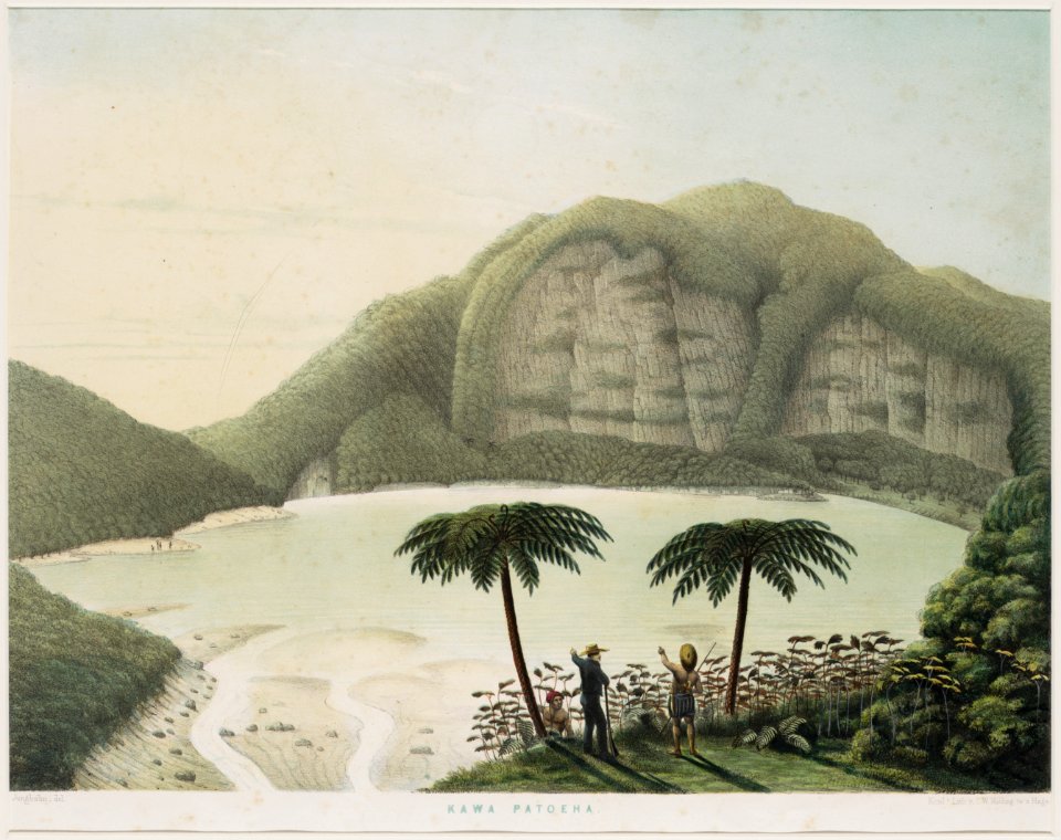 KITLV - 50H3 - Junghuhn, Franz Wilhelm (1809-1864) - Mieling, C.W. - Kawa Patuha - Colour lithography - 1853-1854