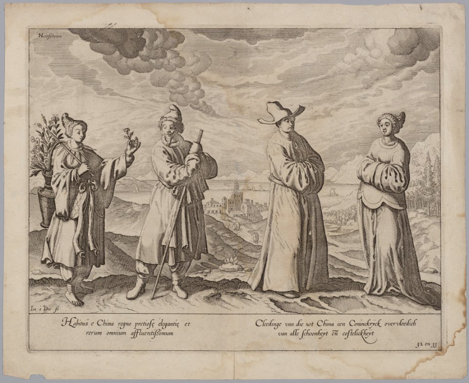 KITLV - 51T6 - Clothes from China, a kingdom overflowing with beauty and magnificence - Copper engraving - 1604