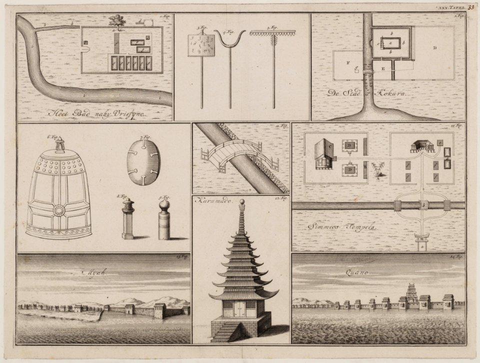 KITLV - 51W7 - Myah, Kokura, Kurumado, Quano - Copper engraving - 1729