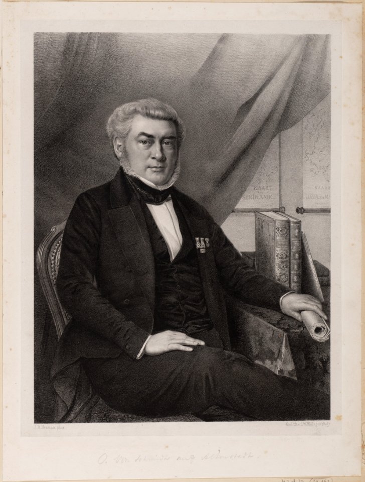 KITLV - 47A30 - Neuman, J.H. - Mieling, C.W. - Esquire John George Otto Stuart von Schmidt auf Altenstadt - Lithography - Circa 1860