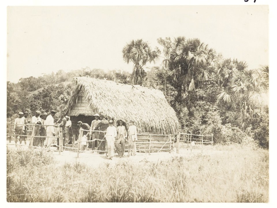 KITLV - 33937 - Outpost in Surinam - circa 1900