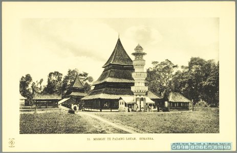KITLV - 37399 - Demmeni, J. - Tulp, De - Haarlem - Mosque at Padang Luar at Fort de Kock (Bukittinggi) - 1911