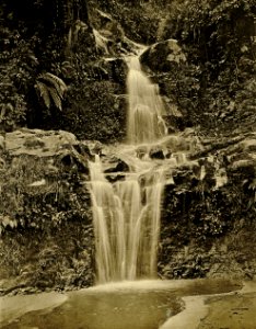 KITLV - 75183 - Kurkdjian, Fotograaf George P. Lewis, aldaar werkzaam - Sourabaya, Java - Waterfall at Tosari in the Tengger Mountains - circa 1920
