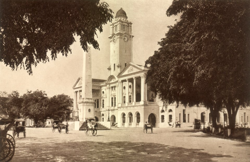 KITLV - 79895 - Kleingrothe, C.J. - Medan - Empress Place in Singapore - circa 1910