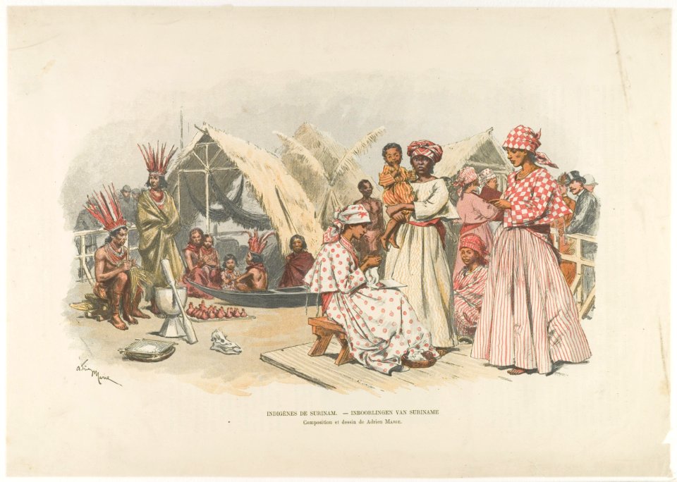 KITLV - 37C22 - Marie, Adrien - Indigènes de Surinam. Natives of Surinam - Colour lithography - Circa 1890