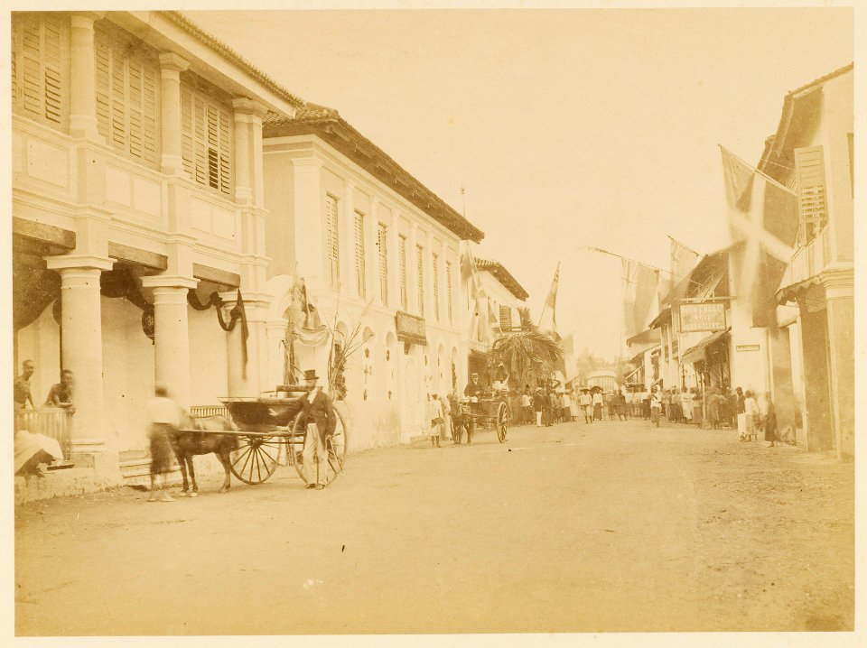 KITLV - 29167 - Shopping in Singapore - 1860