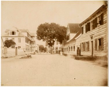 KITLV - 39023 - Muller, Julius Eduard - Paramaribo - Gravenstraat in Paramaribo - circa 1885