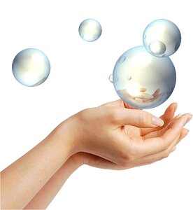 Soap bubble crystal glass