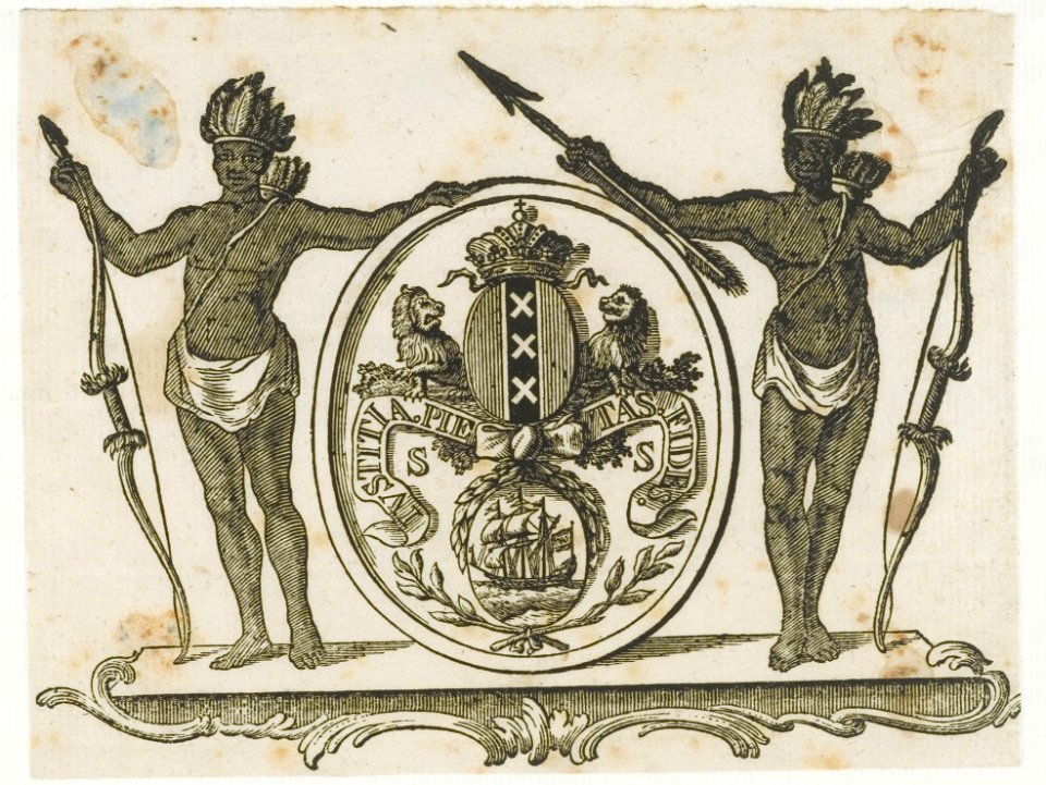 KITLV - 36A28 - Coat of arms of Surinam - Engraving - Circa 1796