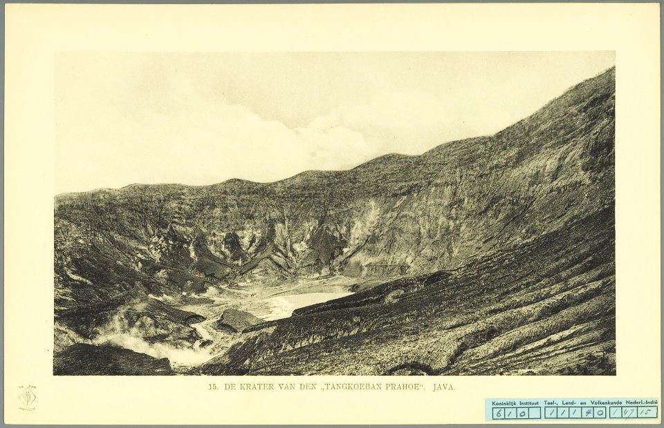 KITLV - 37345 - Demmeni, J. - Tulp, De - Haarlem - The crater of the Tangkuban Parahu (Tangkuban Perahu) - 1911