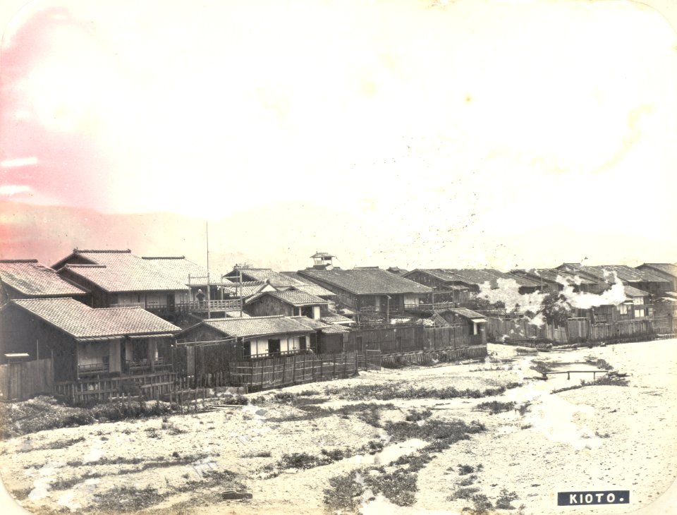 KITLV - 83046 - Houses in Kyoto in Japan - before 1880
