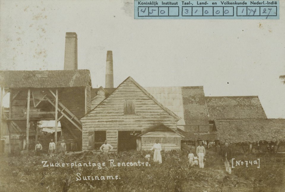 KITLV - 91643 - Sugar plantation Rencontre in Surinam - circa 1880