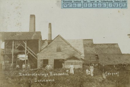 KITLV - 91643 - Sugar plantation Rencontre in Surinam - circa 1880