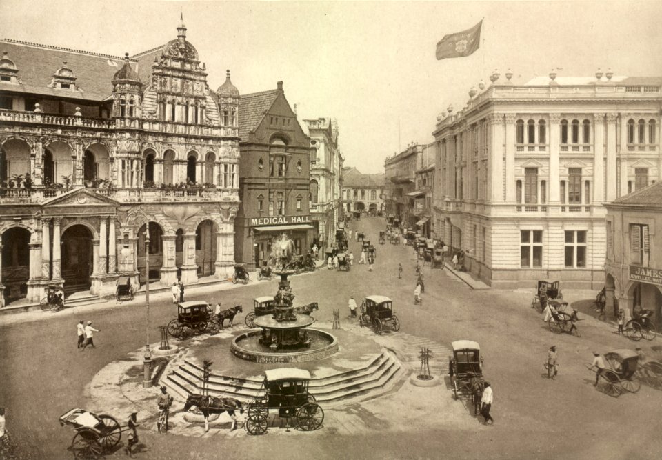 KITLV - 79890 - Kleingrothe, C.J. - Medan - Battery Road at Singapore - circa 1910