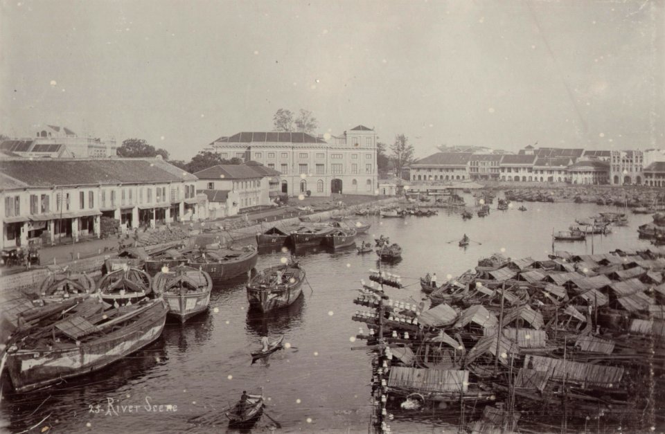 KITLV - 50215 - Lambert & Co., G.R. - Singapore - Port in Singapore - circa 1900