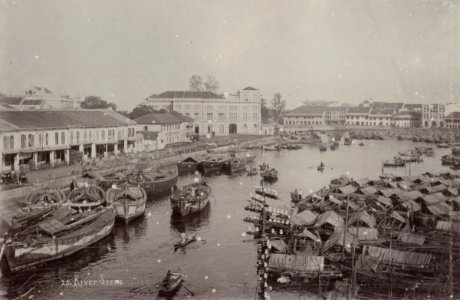 KITLV - 50215 - Lambert & Co., G.R. - Singapore - Port in Singapore - circa 1900 photo