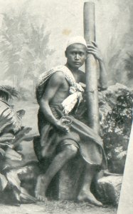 KITLV - 80257 - Kleingrothe, C.J. - Medan - Malaysian man with palm wine sleeve, presumably in the east coast of Sumatra - 1898