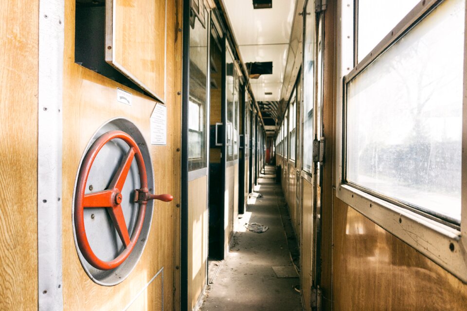 The interior of the crash abandoned