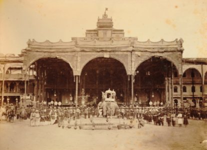 KITLV 92040 - Unknown - Palace of the Rajah at Mysore in India - Around 1870