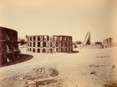 KITLV 91985 - Samuel Bourne - Jantar Mantar observatory built by Maharaja Jai Singh II at Delhi in India - Around 1860 photo