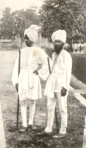 KITLV - 80263 - Kleingrothe, C.J. - Medan - Bengal night guards, probably on the east coast of Sumatra - 1898