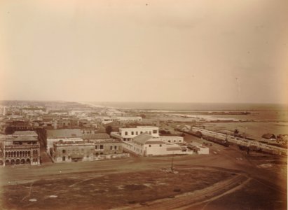 KITLV 92070 - Unknown - Port at Madras, India, seen from the lighthouse - Around 1870 photo