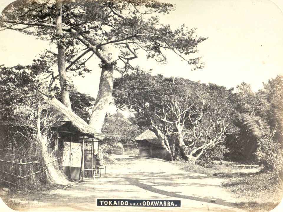 KITLV - 83051 - Houses at Tokaido near Odawara in Japan - before 1880