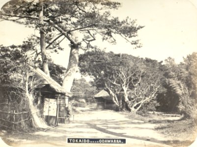 KITLV - 83051 - Houses at Tokaido near Odawara in Japan - before 1880