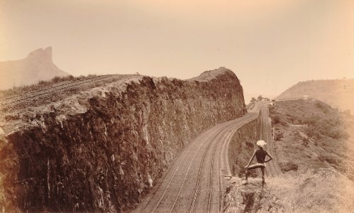 KITLV 92185 - Unknown - Railway lines at Karli in India - Around 1870 photo