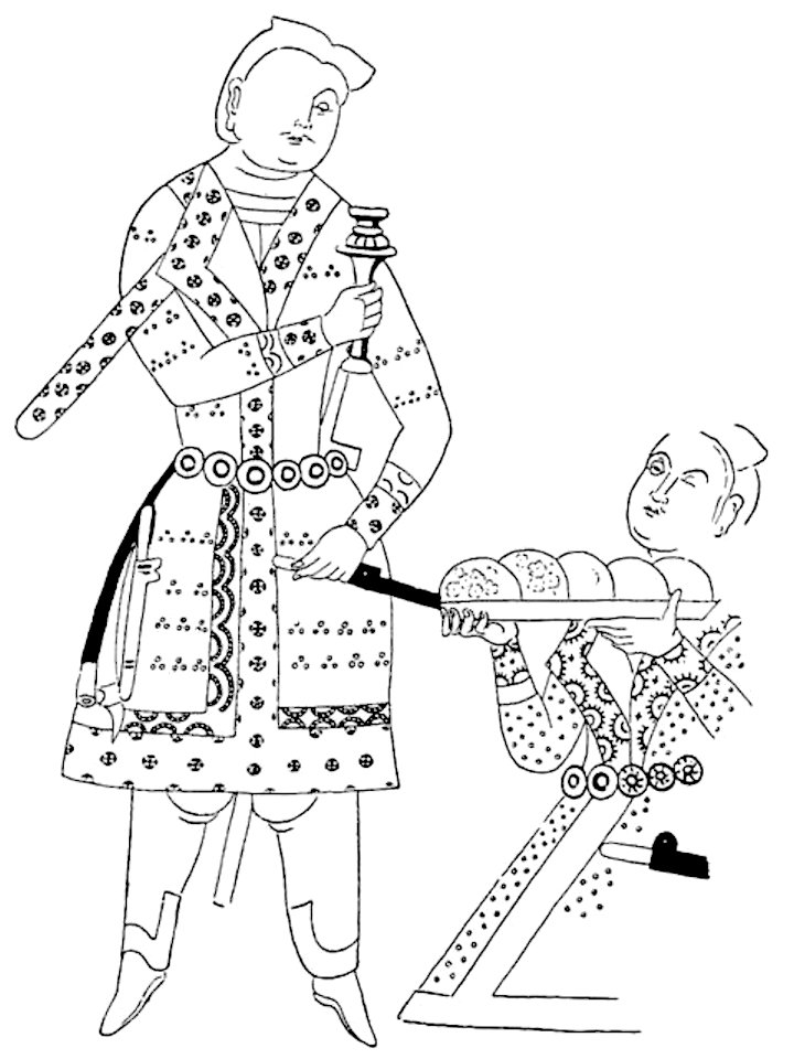 Kizil Caves, donor and servant