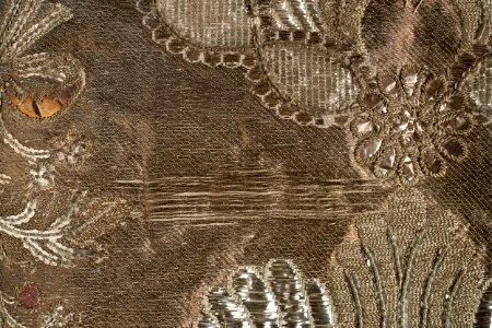 Kjol till hertiginnan Hedvig Elisabeth Charlottas (1759-1818) brudklänning 1774. Detaljbild - Livrustkammaren - 86964 photo