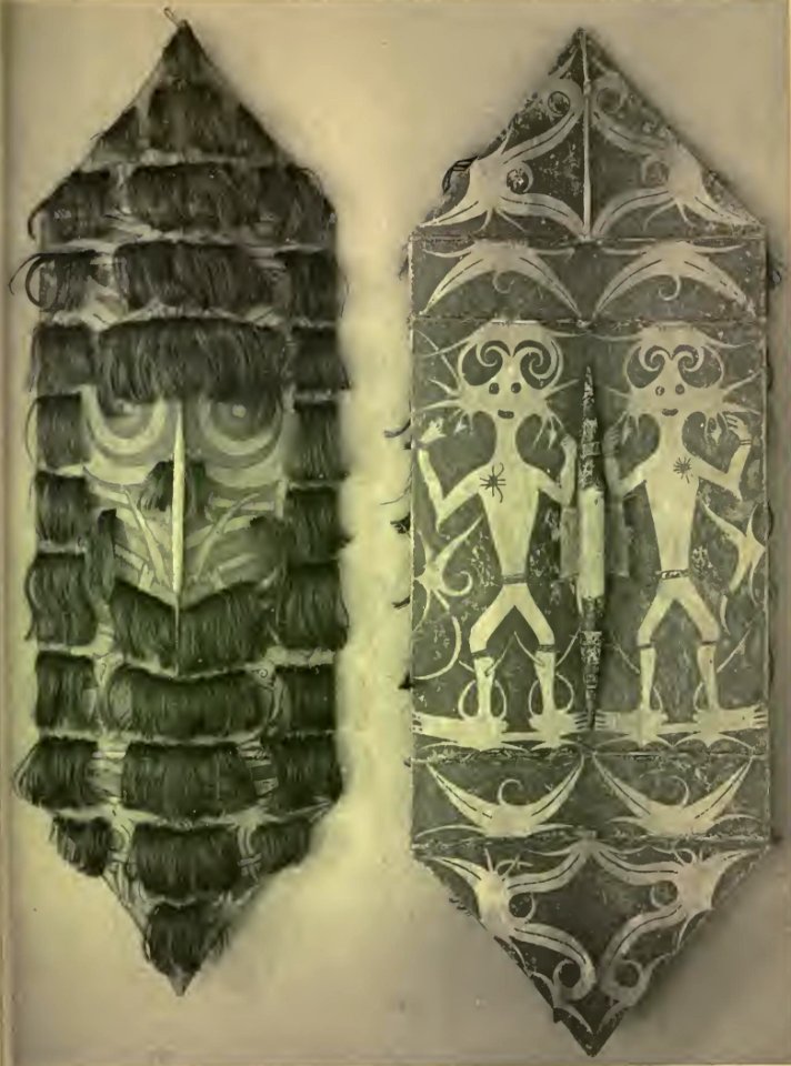 Klebit bok, hairy shield of Kayan people of Borneo 1896