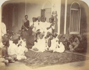 KITLV 87165 - William Johnson - A Jaina priest and his followers at Bombay, British India - Before 1860