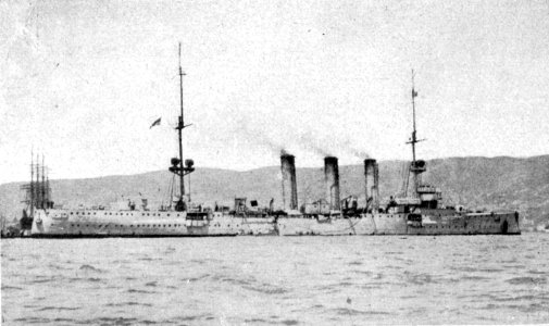 Kleiner Kreuzer SMS DRESDEN in Valparaiso, Chile, 13. November 1914