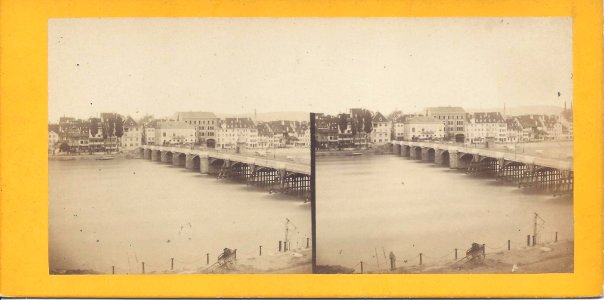 Kleinbasel und Mittlere Rheinbrücke Stereokarte