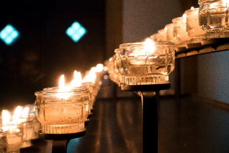Prayer church candlelight photo