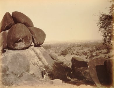 KITLV 91950 - Unknown - Rocks at Jabalpur in India - Around 1860 photo