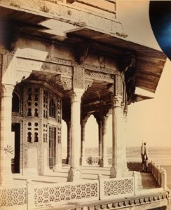 KITLV 91982 - Samuel Bourne - Zenana (women's quarters) in Agra Fort in Agra in India - Around 1860 photo